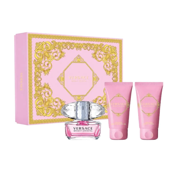 SET VERSACE BRIGHT CRYSTAL 50 ML + BODY LOTION 50 ML + SHOWER GEL 50 ML SET DE DAMA